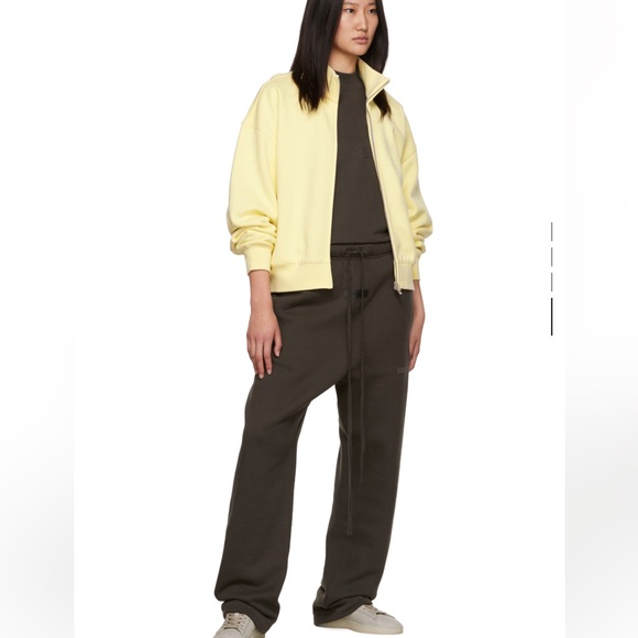 NWT FEAR OF GOD ESSENTIALS Yellow Full Zip Jacket - Picture 4 of 4